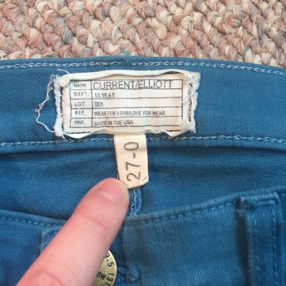 Current/Elliott The Ankle Skinny Blue Canteen Jean - Picture 5 of 8